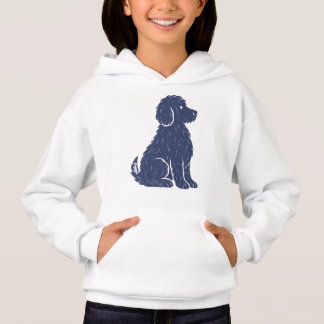 Silhueta de Cachorro Azul Arte Minimalista
