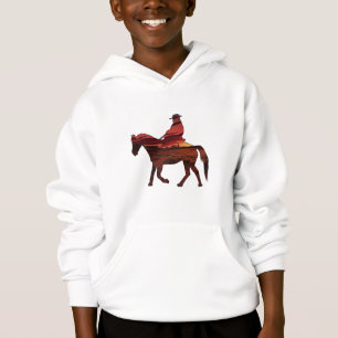 Silhueta de Cowboy do Deserto do Velho Oeste com E