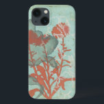Silhueta de Flores Vermelhas em Fundo Teal<br><div class="desc">Três flores vermelhas contrastam com um fundo especial nesta pintura de Megan Meagher. Uma silhueta de outra flor se inclina da esquerda da impressão. Uma peça simples com muita coisa acontecendo. Isso seria um belo presente para um amigo ou amado que gosta de arte!</div>