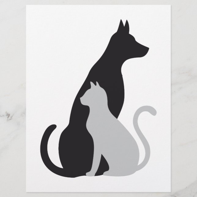 silhueta de gato e cão (Frente)