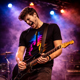 Silhueta de Guitarra Elétrica   Arte Musical Vibra