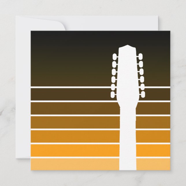 silhueta de guitarra elétrica : fade âmbar (Frente)