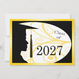 Silhueta de Homem Amarelo e Preto Cartão 2027
