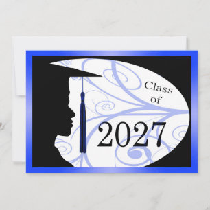 Silhueta de Homem Azul e Preto Cartão 2027