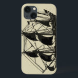 Silhueta de navio com velas ondulantes<br><div class="desc">Uma bela silhueta de um navio de navegação com velas ondulantes. Podem até ver alguns números no convés,  monitorando o progresso do navio ou apenas aproveitando a brisa legal do mar. Quem ama o mar deve comprar esta peça!</div>