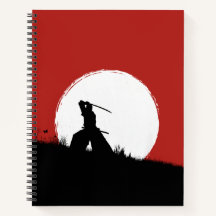 Silhueta de Samurai Japonês Sol Espiral Não