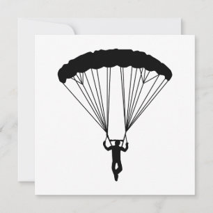 silhueta de skydiver