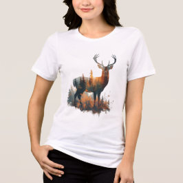 Silhueta de Veado na Floresta – Bella+Canvas Camis