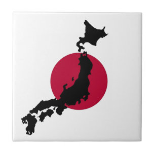 Silhueta do Japão sobre a Ascensão Sun National