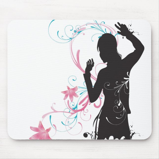 Silhueta fêmea Mousepad (Frente)
