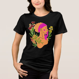 Silhueta Feminina Floral Elegante