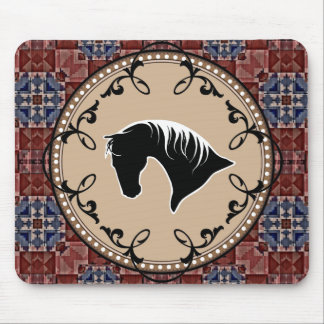 Silhueta Filligree Mousepad do cavalo do