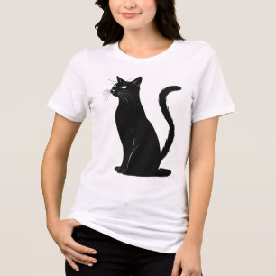 Silhueta Gráfica de Gato Preto Elegante - Minimali