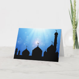 Silhueta Mesquita com Sunburst - Cartão de Saudaçã