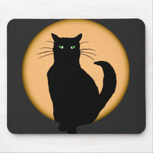 Silhueta Mousepad do gato da lua da ascensão