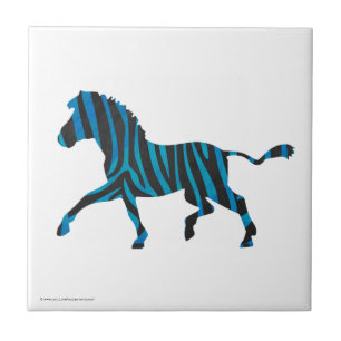 Silhueta preta e azul da zebra