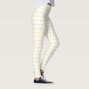 Silhuetas de Pequenas Bananas Amarelas em Leggings