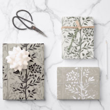 Silhuetas Florais Elegantes Botânica Moderna