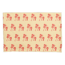 Silhuette bonita, alegre dançaria marfim e vermelh