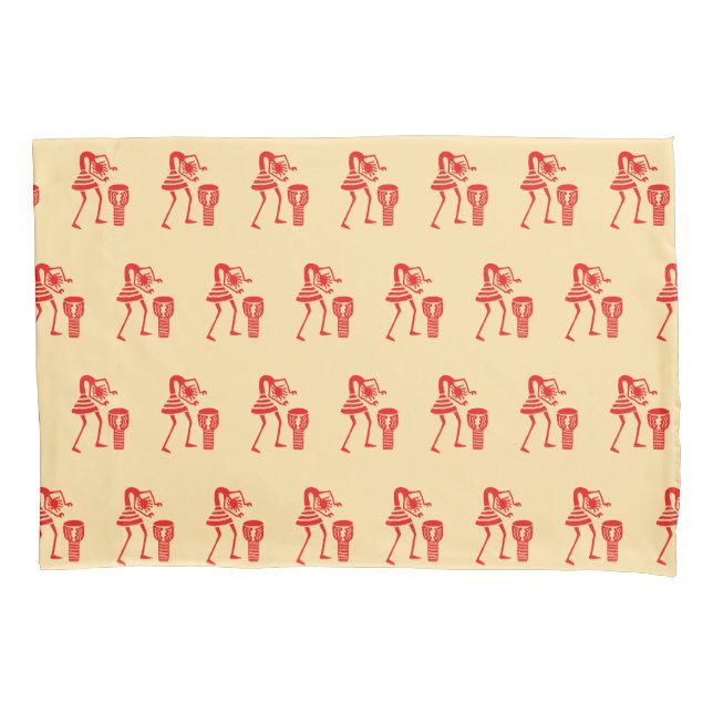 Silhuette bonita, alegre dançaria marfim e vermelh (Frente-Esquerda)