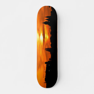 Silhuette City no Sunset Skateboard