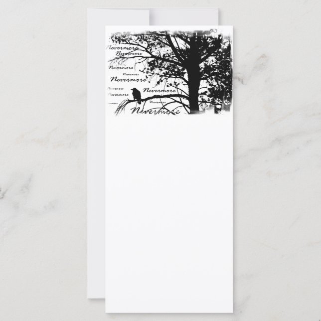 Silhuette preto e branco nunca mais Raven (Frente)