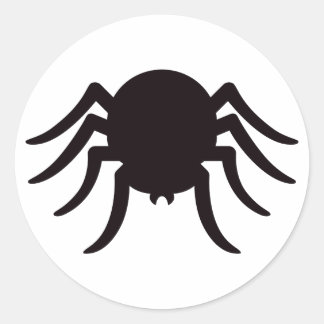 Silhute de aranha preto branco adesivos do Dia das