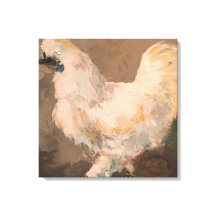 Silkie Chicken Stretch Canvas Painting