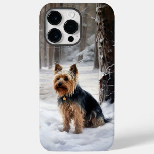 Silky Terrier Deixe Nevar Natal