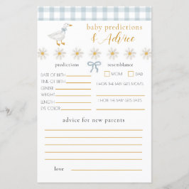 Silly Goose Blue Gingham Baby Advice Prediction