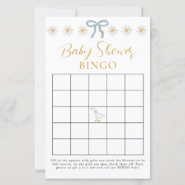 Silly Goose Blue Gingham Baby Shower Bingo Game