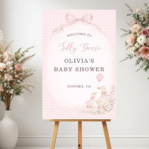 Silly Goose on the Loose Baby Shower Welcome Sign