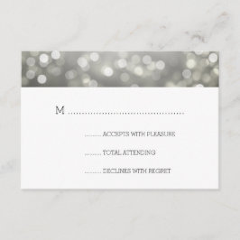 Silver Bokeh Luz Elegante Casamento RSVP