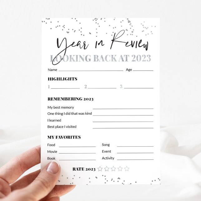 Silver Confetti 2023 Ano em Reflexões (Criador carregado)