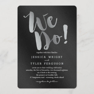 Silver Convites de Casamento Promessa Brilhante