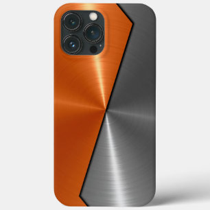 Silver e Orange Steel Metal Inchato