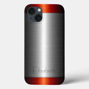 Silver e Red Steel Metal