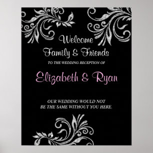 Silver Faux Glitter, Poster de Boas-vindas do Casa