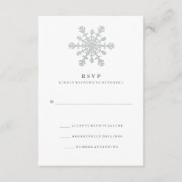 Silver Faux Glitter Snowflake - RSVP