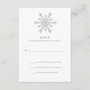 Silver Faux Glitter Snowflake - RSVP
