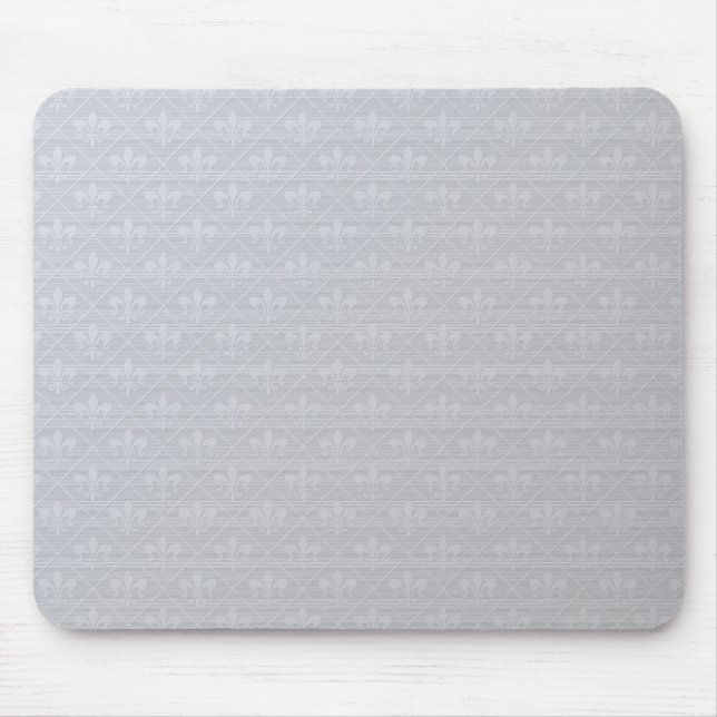 Silver Fleur de Lis Mousepad (Frente)