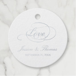 Silver Foil Love Script Weding Favor Modelo