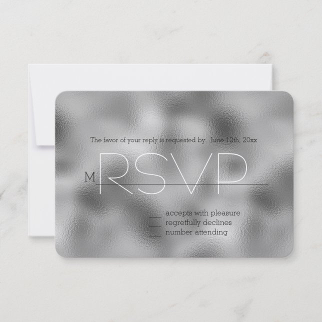 Silver Glam RSVP (Frente)