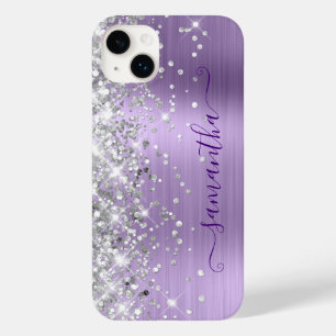 Silver Glitter Pale Lavanda Glam Sinal Girly