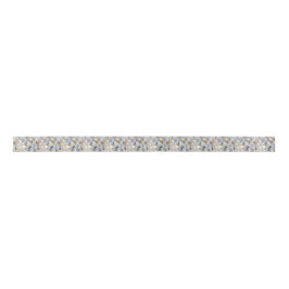 Silver & Gold Mosaic Satin Ribbon