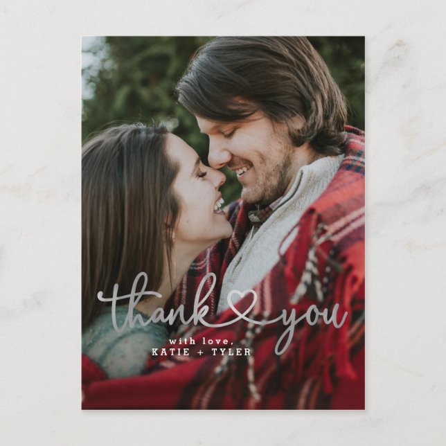 Silver Heart Obrigado Cartões (Frente)