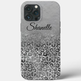 Silver Leopardo Glittery Spark Personalizado
