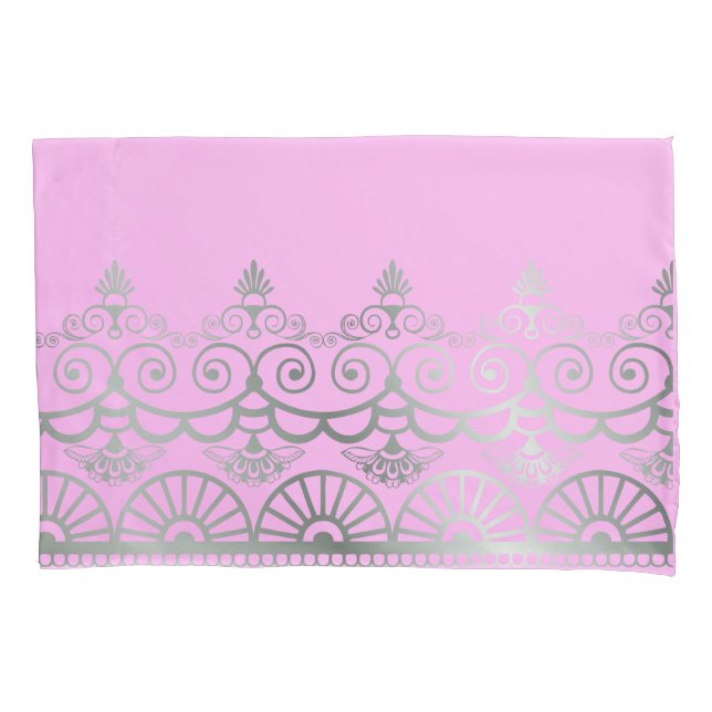 Silver Mehndi - Travesseiro (Frente)
