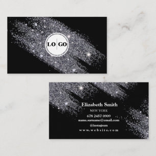 Silver minimalista e Cartão de visita preto