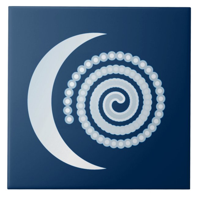 Silver Moon Spiral em azul escuro (Frente)